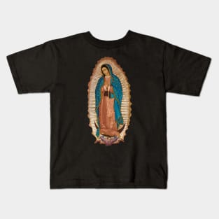 La Virgen de Guadalupe Religious Art Print Kids T-Shirt